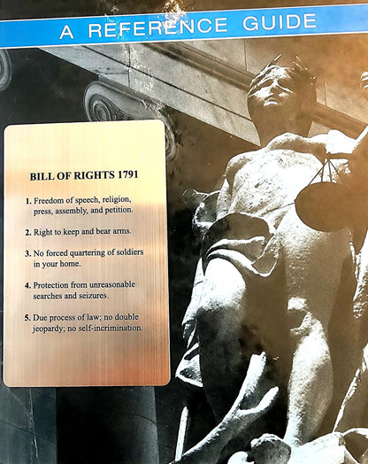 CivicCarry Bill of Rights Card - Brushed Stainless Steel Reference