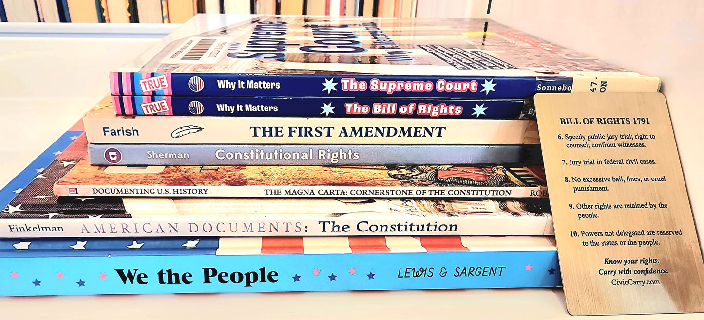 CivicCarry Bill of Rights Card - Brushed Stainless Steel Reference